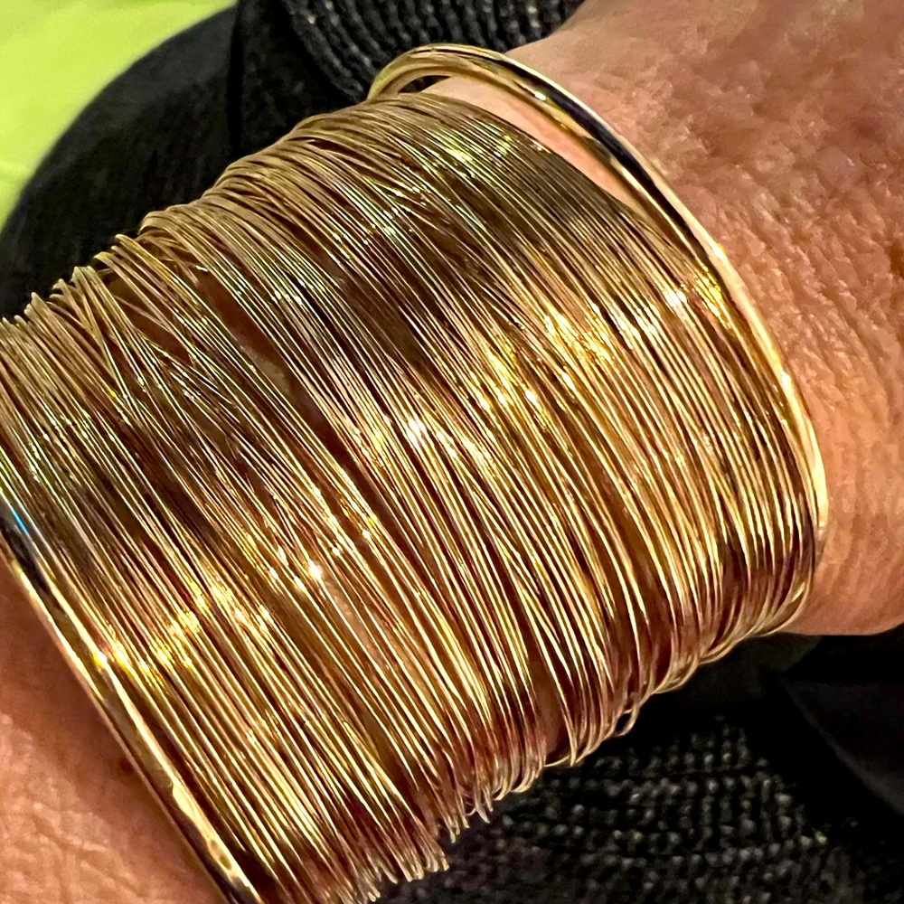 Beautiful GOLD Gladiators wide metal Bracelets. Fashion Statement